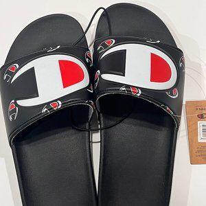 NWT CHAMPION IPO-R REPEAT C LOGO ALL OVER SLIDES SLIDE SANDALS MEN'S SIZE 10